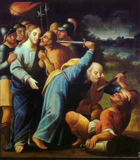 José Joaquim da Rocha: O beijo de Judas e Pedro cortando a orelha de Malchus