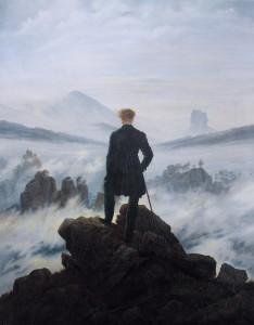 Caspar David Friedrich: "Der Wanderer über dem Nebelmeer" (O Viajante sobre o Mar de Névoa") (1818)