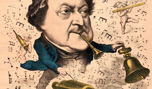 Caricatura de Rossini (Le Hanneton, 1867).